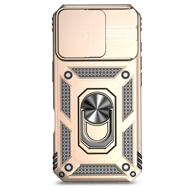 Estuche GANGXUN para iPhone 16 Pro Max, soporte giratorio 360°, estilo mecánico y magnético