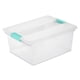 thumbnail image 1 of Contenedores de almacenamiento Sterilite Clip Box, paquete de 4 unidades, plástico transparente, 1 of 9