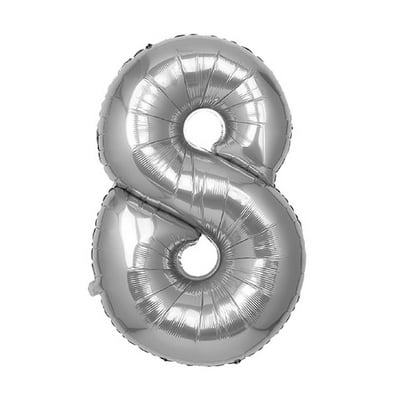 Globo Metalizado 40"" Plateado #8 Party Express