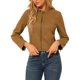 thumbnail image 5 of INSPIRE CHIC Chaqueta de Mujer de Imitación de Gamuza con Cremallera, Corta, Estilo Biker Moto, Abrigo para Looks Casuales y Elegantes S Marrón, 5 of 7