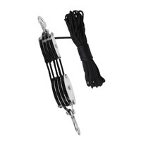 Magideal - Rope Elevador De Elevación De Objetos Pesados, Resistente, Estructura De Cojinete De Ruedas De Metal, Servicio Pesado, Bloque De Polea De Elevación De 20 M De Cuerda