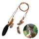 thumbnail image 1 of Diadema de plumas hippie con correas para el cabello - Tocado de plumas trenzadas con borlas y cuerda de cuero para mujer, accesorios para el cabello para festivales y carnavales., 1 of 8