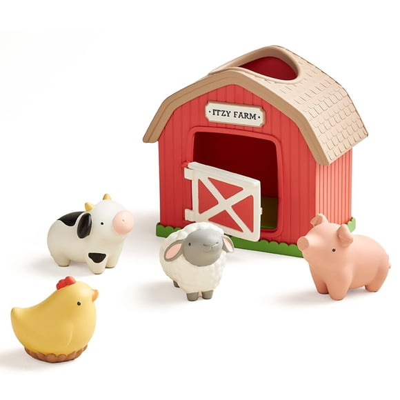 Juguete de actividad Itzy Ritzy Set sensorial de granja para poner y sacar