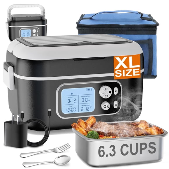 Caja de Almuerzo Eléctrica Inalámbrica ZRYBOMY de 6.3 Tazas (1.5 L)