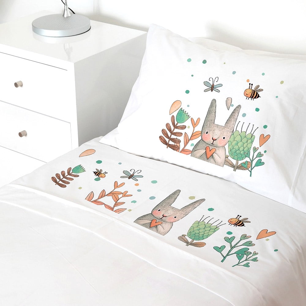 Tuyo Print - Juego De Sábanas Transición Conejito