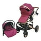 thumbnail image 1 of Coche zeus con silla de auto 3en 1 fucsia, 1 of 3