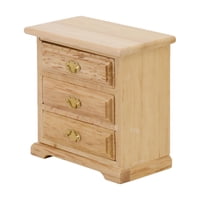 Bothyi - Gabinete De Casa De Muñecas En Miniatura 1/12, Juguete De Madera Para Dormitorio, Decoración De Muebles, 3 Cajones