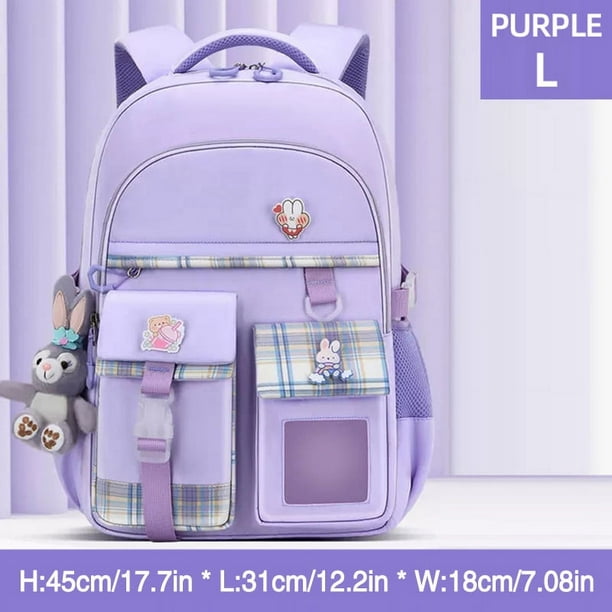 Get Your Little Girl Ready for School with Our Ultra-Light Ridge Backpack - Spacious and Easy to Open!