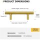 thumbnail image 2 of Goldenwarm 10 Pack 3 inch Gold Cabinet Handles Brushed Gold, 2 of 3