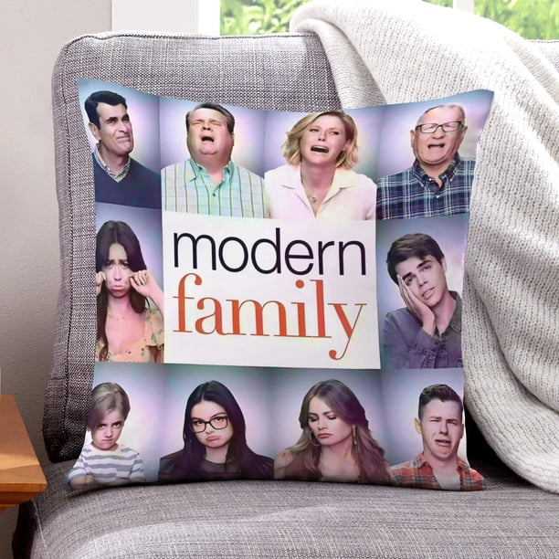 Familia Moderna Fundas de almohada de terciopelo con tema, regalos de funda de almohada, decoración para el hogar, cojín de lanzar, regalo de cumpleaños para fans y parejas. 45cm x 45cm.