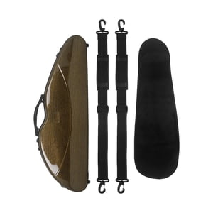 Magideal - Estuche De Violín De Fibra De Carbono 4/4 Portátil Con Higrómetro Bolsa De Transporte Estuche De Viaje Para Violín Para Principiantes Entusiastas De L Marrón