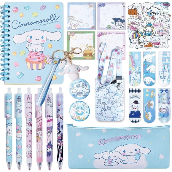 Set de papelería kawaii azul GFDSJKLCTH