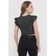 thumbnail image 2 of Polera Mujer Manga Corta Recogido Negro Brillos Corona, 2 of 5
