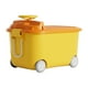 thumbnail image 1 of Caja De Almacenamiento De Juguetes Con Ruedas, Contenedores De Almacenamiento Con Tapa Para Libros Domésticos, Color Amarillo, 1 of 3