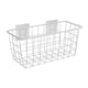 thumbnail image 4 of Cesta de alambre colgante de metal, cesta de pared colgante para el hogar, decoración rústica de granja para despensa, ducha, baño, dormitorio, cocina Blanco, 4 of 5