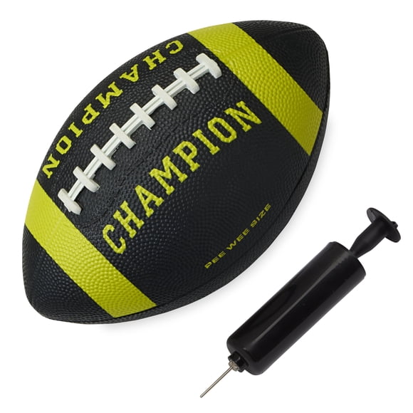Balón de fútbol americano Champion Pee Wee Negro/Evening Primrose