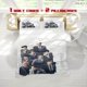 thumbnail image 1 of 3pcs Men'S Snow Man Suit Shape Print Three Piece Bedding Set Soft Quilt Cover And Two Pillowcases, 1 of 5