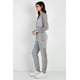 thumbnail image 2 of Conjunto De Top Y Pantalón Con Cremallera Y Rejilla En Contraste De Color Gris Jaspeado, 2 of 5