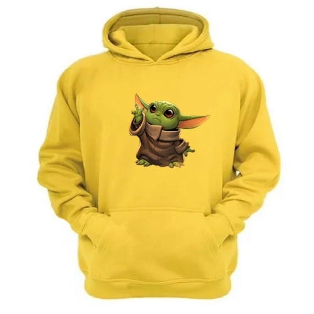Genérico - Polerón Canguro Yoda Bebe Sw Amarillo Talla S Unisex
