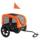 thumbnail image 2 of Remolque para bicicleta para perros Sepnine, 30 kg de capacidad, plegable, naranja, 2 of 3