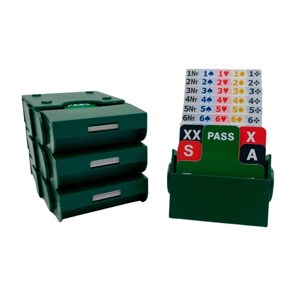 Set de 4 Cajas Plegables Verdes para Bridge – Baron Barclay