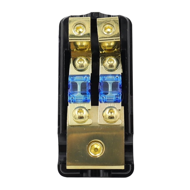 Mini Bloque De Distribución De Portafusibles Anl 2 Vías 60 Amperios Para Amplificador De Audio De Coche