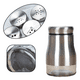 thumbnail image 3 of Salero y pimentero de acero inoxidable con fondo de cristal, accesorios de cocina modernos, 3 of 5