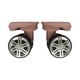 thumbnail image 3 of Paquete de 2 ruedas de maleta de viaje ruedas de carrito de ruedas de doble hilera instalan fácilmente una buena capacidad de carga de carga porosa en rosa dorado, 3 of 5