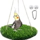 thumbnail image 1 of Juguetes grandes de la estera de alimentación de pájaros, Hammock de césped natural de pájaros con ganchos, juguete colgante de percha de escalada para paraquíes, loro, coccatels, dragón bar, 1 of 3
