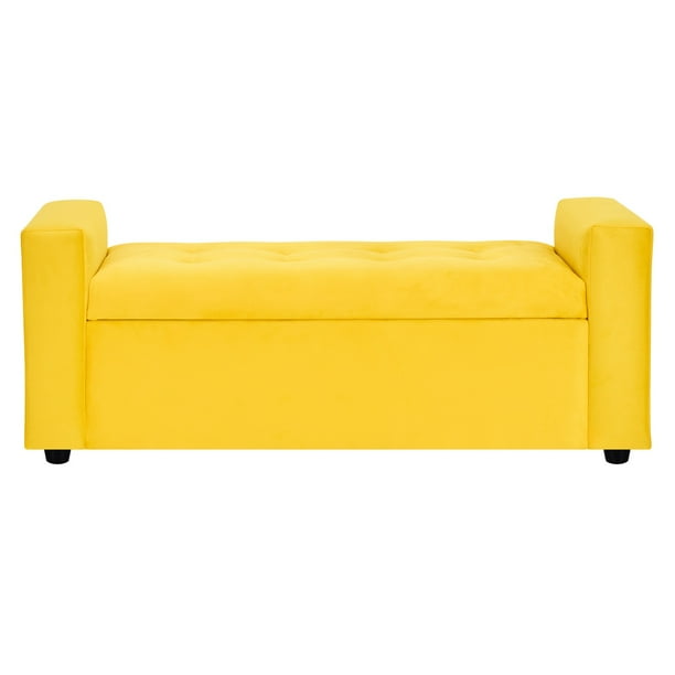 Banqueta Baul Lawin 2c Felpa 30 Amarillo