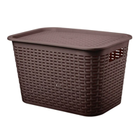 Genérico - Canastilla Organizadora Rattan 22L Multiuso