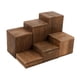 thumbnail image 5 of 6 Piezas De Elevadores Cuadrados De Madera, Soporte De Exhibición De Madera Para Figuras De Maquillaje Y Postres, Color Marrón, 5 of 5