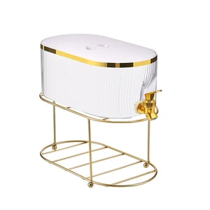 Magideal - Hervidor Frío Con Grifo, Recipiente Para Bebidas, Cubo 5.3L Dispensador De Bebidas Heladas Transparentes, Jarra De Agua Fría, Para La Fiesta Diaria De Blanco