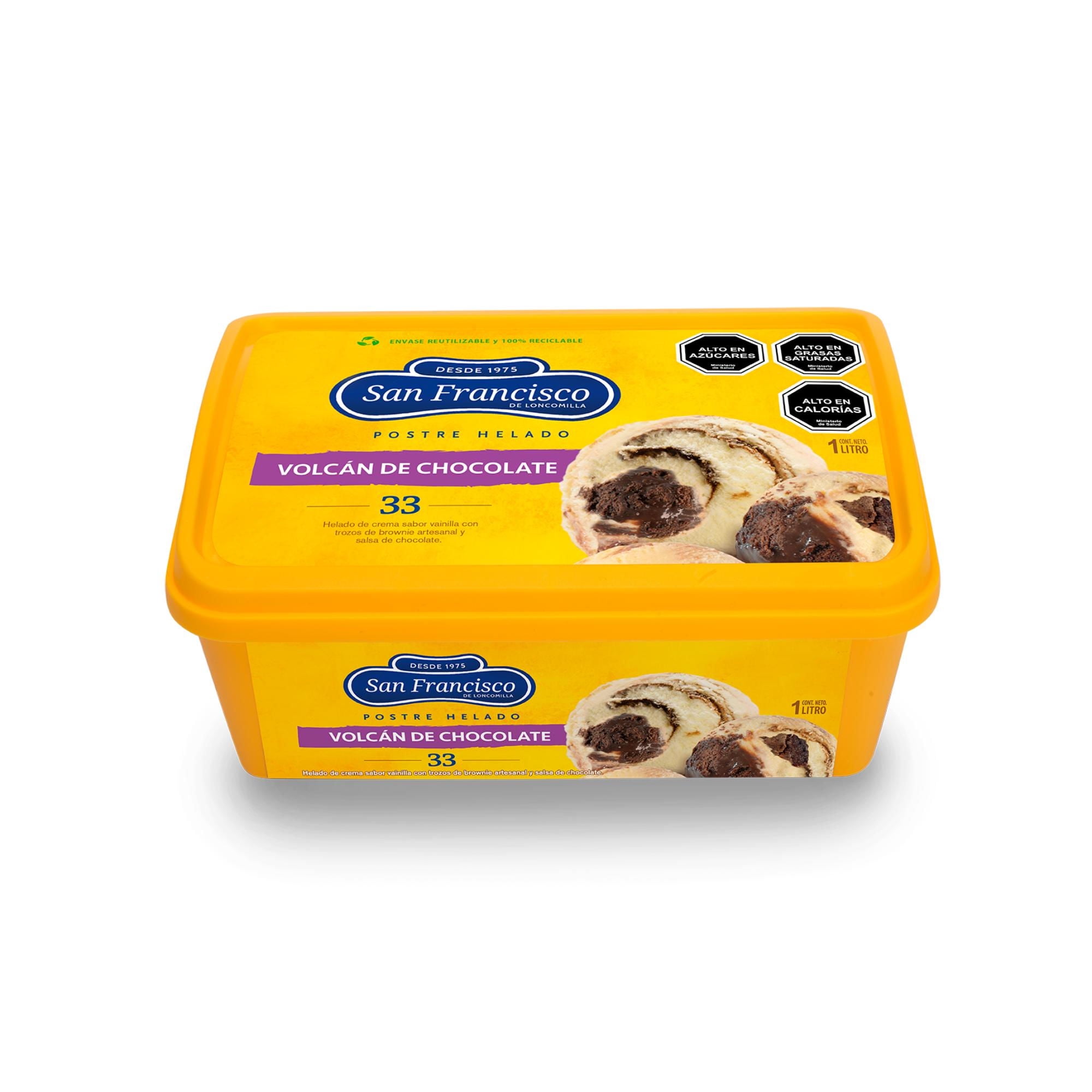 Helado Volcán De Chocolate Cassata 1 L San Francisco