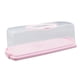 thumbnail image 5 of Soporte Para Tartas Con Asa, Soporte Para Tartas Con Tapa Para Cocina, Magdalenas, Picnic, Rectángulo Rosa, 5 of 5