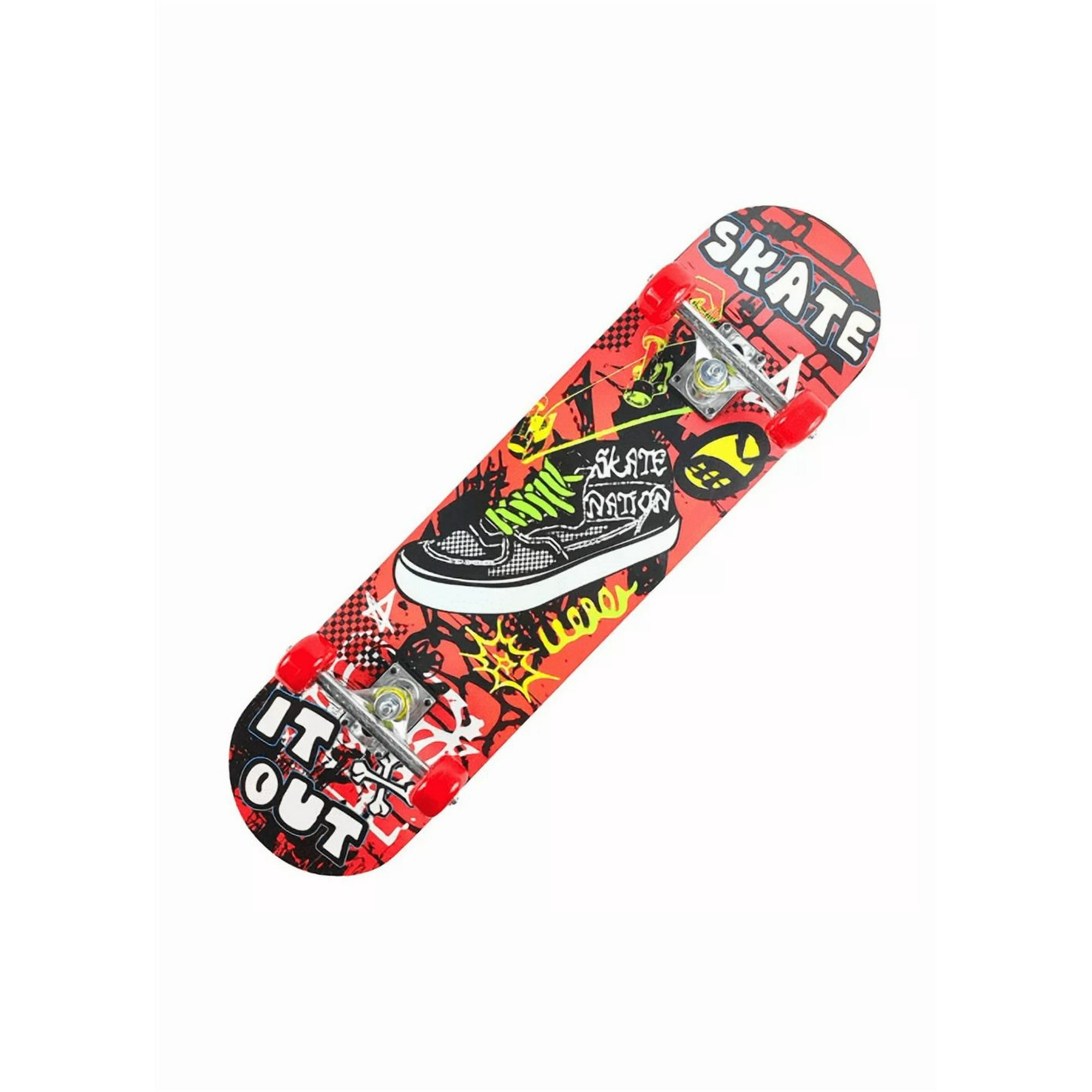 Genérico - Tabla Skate Madera Skate Nation 7 Láminas 32'', Negro