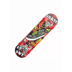 Genérico - Tabla Skate Madera Skate Nation 7 Láminas 32'', Negro