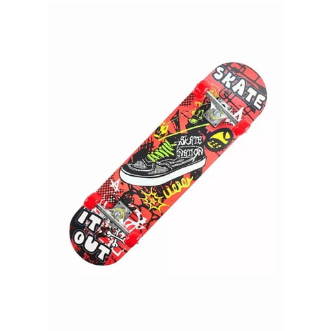 Genérico - Tabla Skate Madera Skate Nation 7 Láminas 32'', Negro