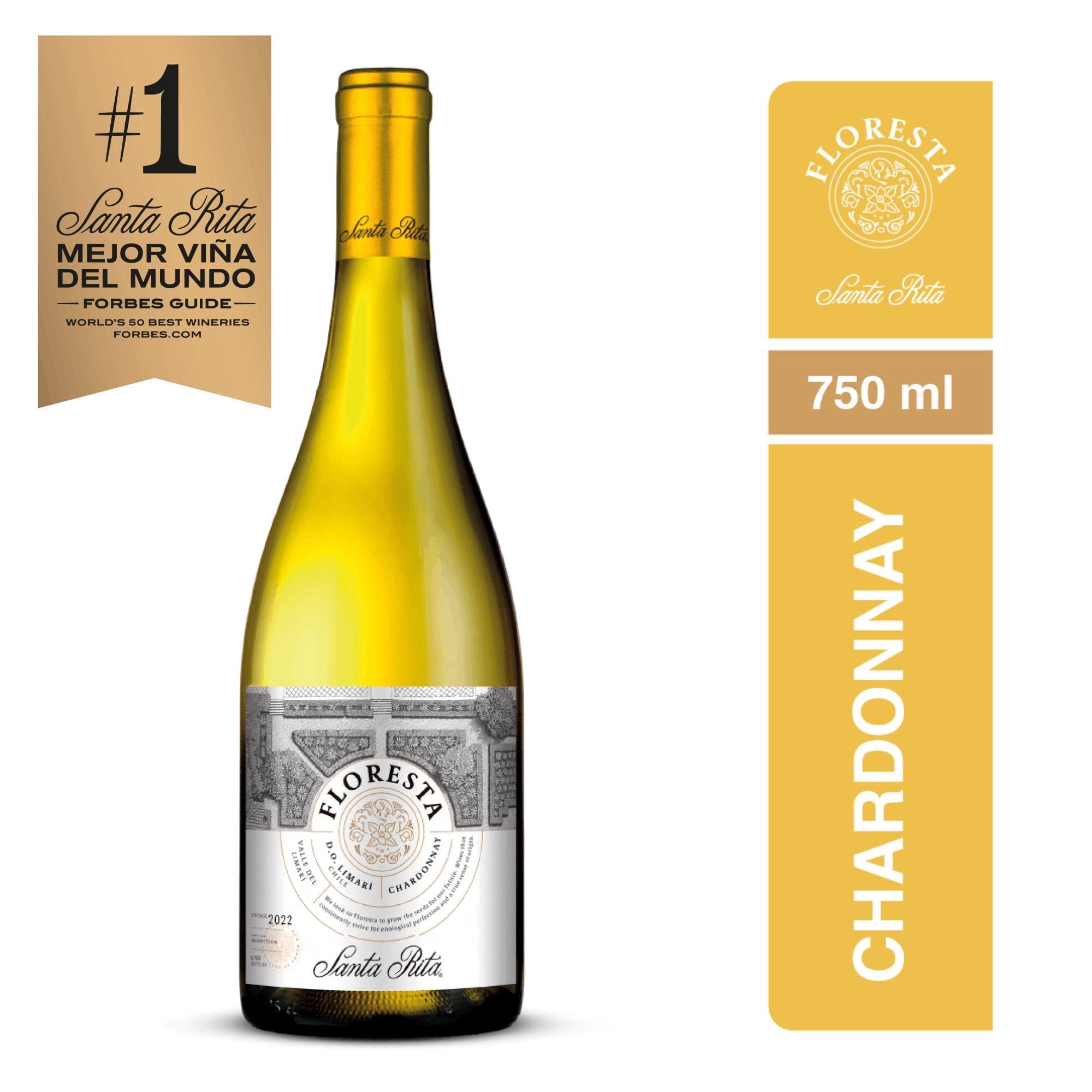 Vino Blanco Chardonnay 13.2° Botella 750 ml Floresta