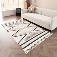 Top Lucky - Alfombra Estilo Nórdico Bohemio Con Flecos 120X180 Cm Heng