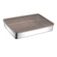 thumbnail image 2 of Contenedor De Almacenamiento De Alimentos De Acero Inoxidable Caja De Pan Para Picnic, Oficina, Viaje 27 Cm X 20,3 Cm X 4,6 Cm, 2 of 3
