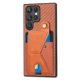 thumbnail image 4 of Funda Resistente para Samsung Galaxy S23 Ultra con Tarjetero y Soporte, Diseño Magnético Marrón, 4 of 5