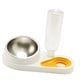 thumbnail image 5 of Perro Gato Tazón Doble Comida Tazón De Agua Inclinado Anti Derrame Alimentador Arco Desmontable Blanco, 5 of 5