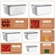 thumbnail image 2 of Recipientes de almacenamiento de frutas KEMETHY, paquete de 10 para nevera con coladores, 2 of 7