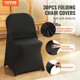 thumbnail image 2 of Fundas plegables para sillas VEVOR Black Universal, 30 unidades, 2 of 9