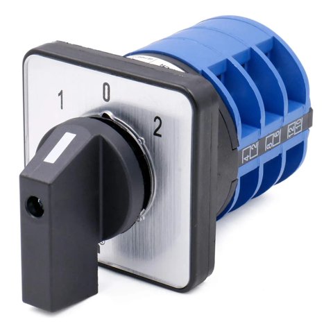 Genérica - Selector Tipo Pacco 3 Posiciones 32A 1-0-2 Conmutador 3Polos