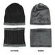 thumbnail image 5 of Conjunto de 2 gorros y bufandas de invierno, gorro de punto de felpa cálido, gorro grueso de punto, bufandas, regalos para hombres y mujeres, 5 of 8