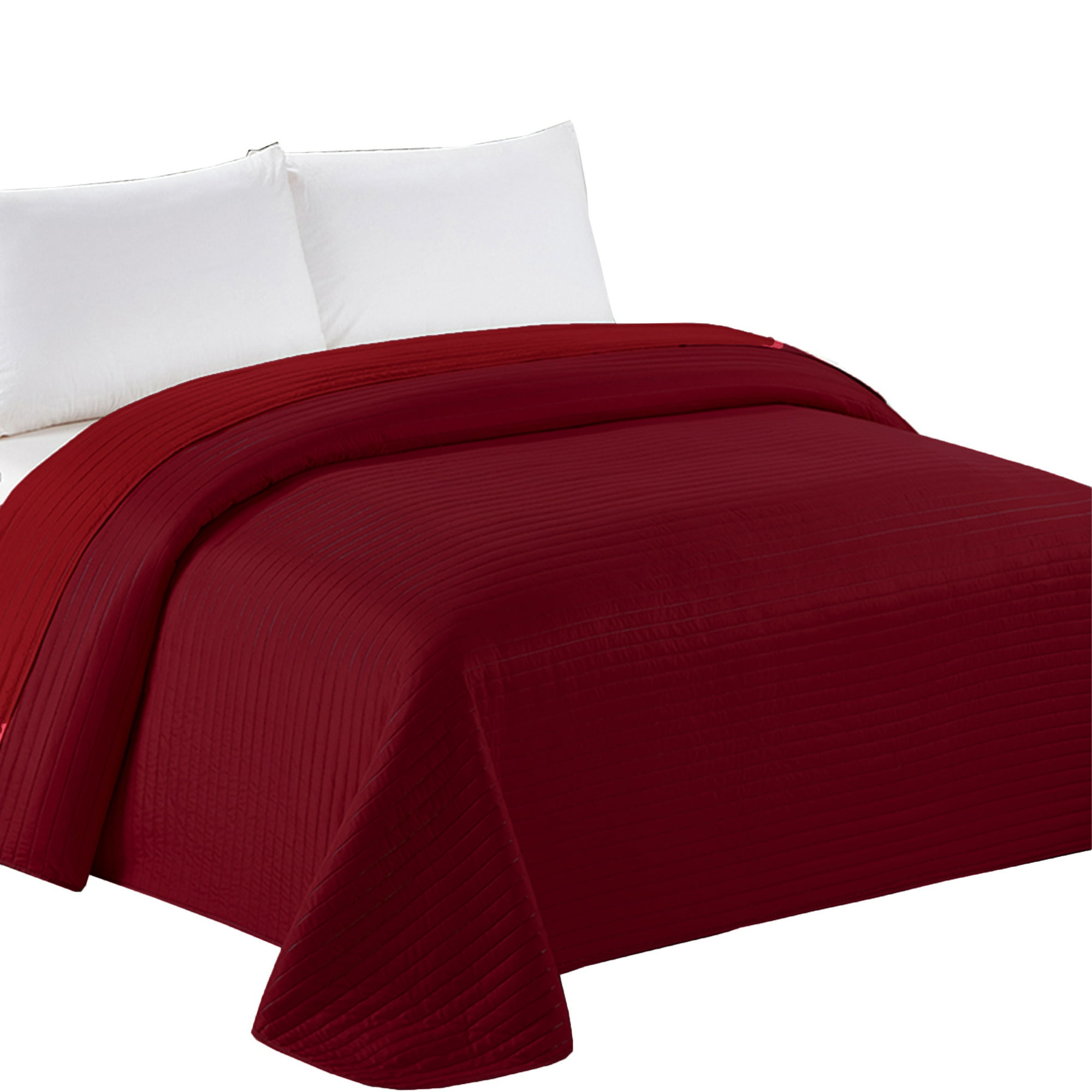 Mallorca - Cobertor California Burdeo Bicolor Reversible Sin Fundas 2 Plazas