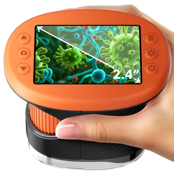 Microscopio Odatay 4K 1000X con pantalla de 2,4" portátil para niños