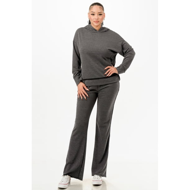 Conjunto De Dos Piezas De Sudadera Lavada
